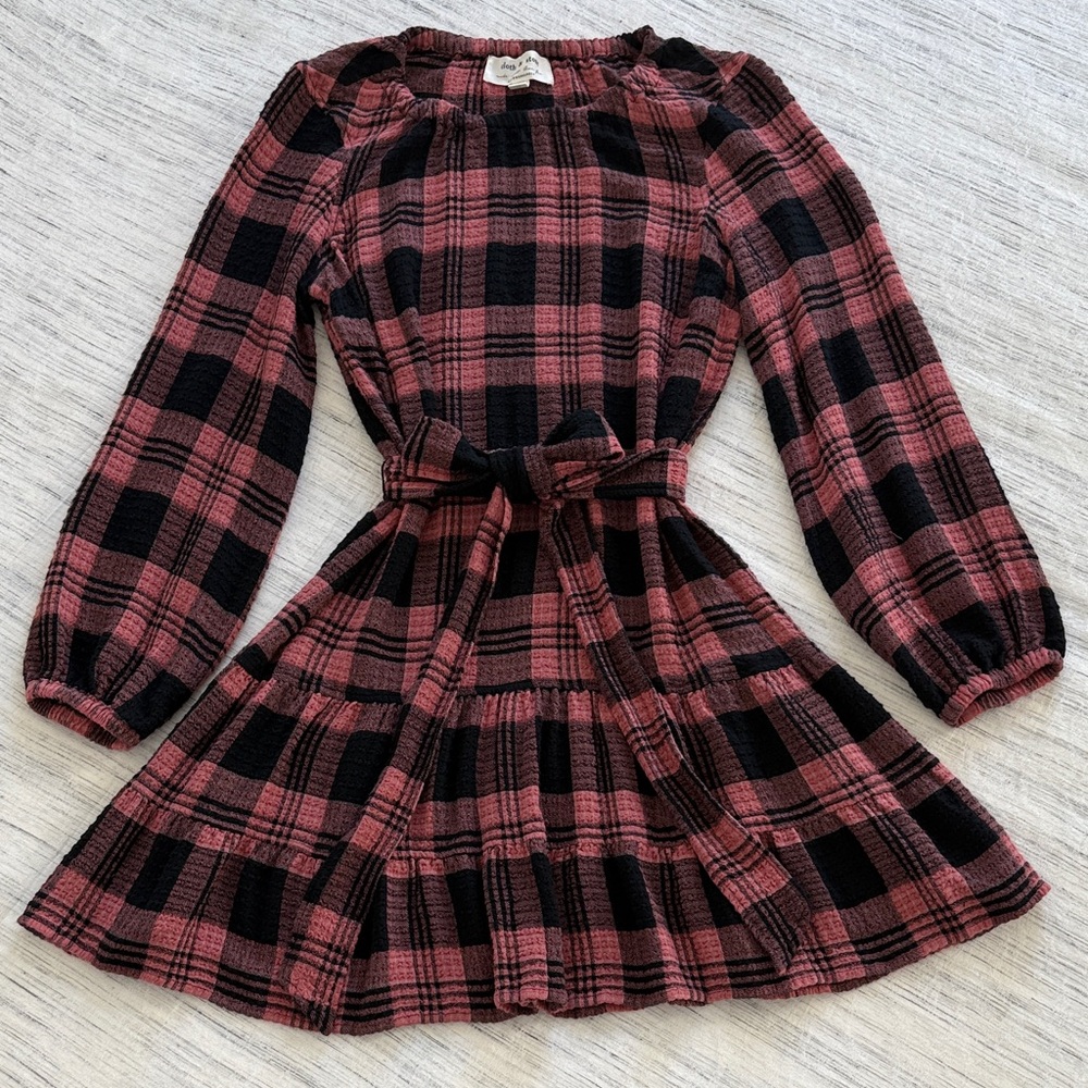 Plaid Long Sleeve Dress
